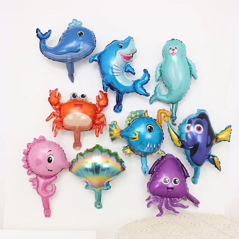 Water Balloon Set - 9 Buah Balon Foil Bentuk Ikan