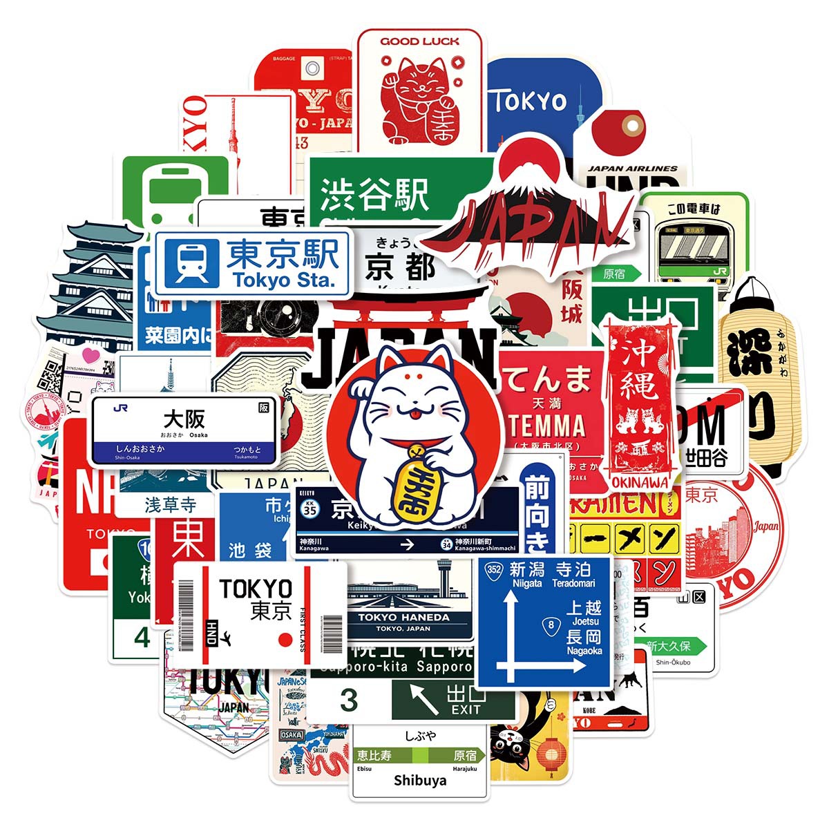 Kids Toys Logo - 50 Buah Stiker Grafiti Tokyo Logo