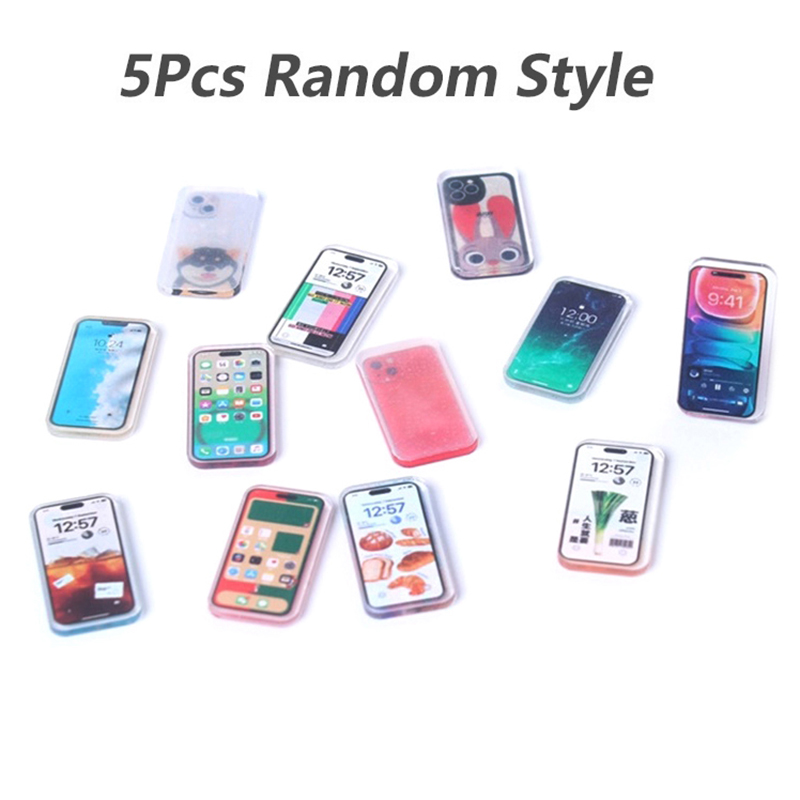 Kids Toys Smartphone - 5 Buah 1:12 Miniatur Rumah Boneka