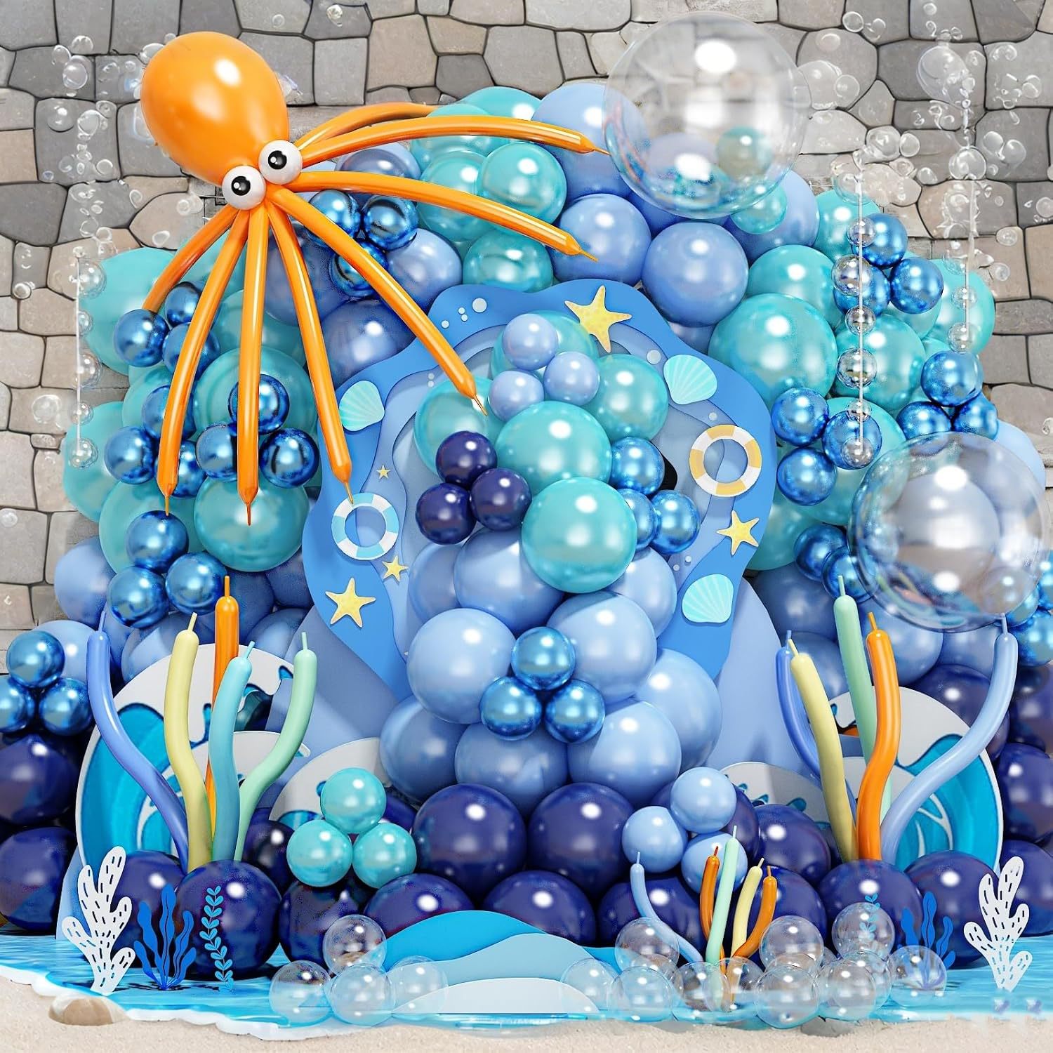 Water Balloon Set - Set Dekorasi Balon Tema Lautan, Rangkaian
