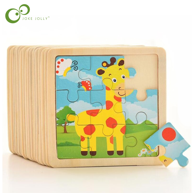 Kids Toys In Wholesale - 4 Buah/Lot 3D Teka-teki Jigsaw Kayu