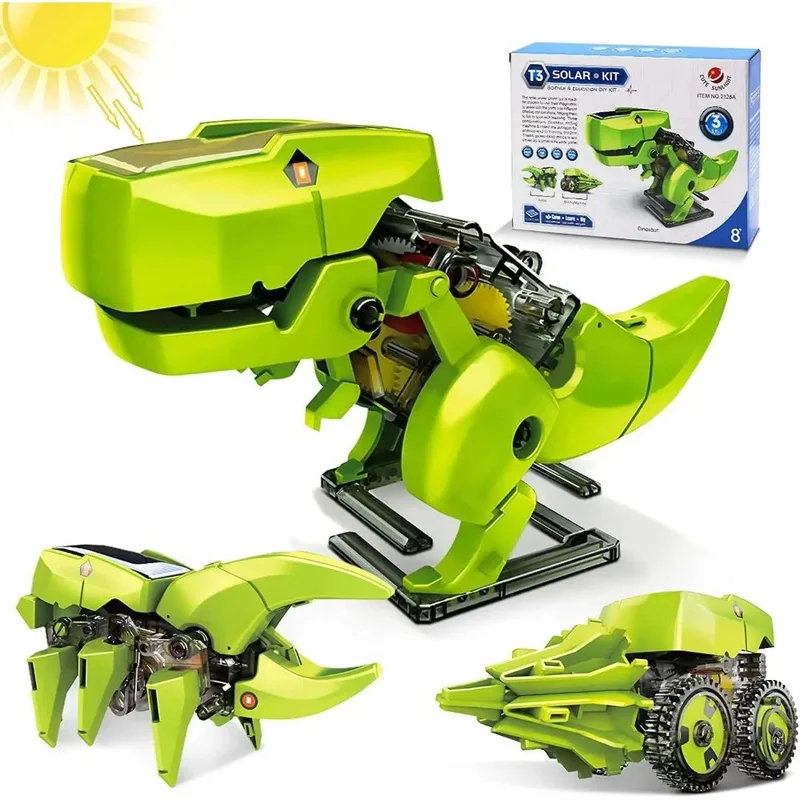 Kids Toys 10 Year Old - Kit Robot Tenaga Surya 3-in-1, Mainan