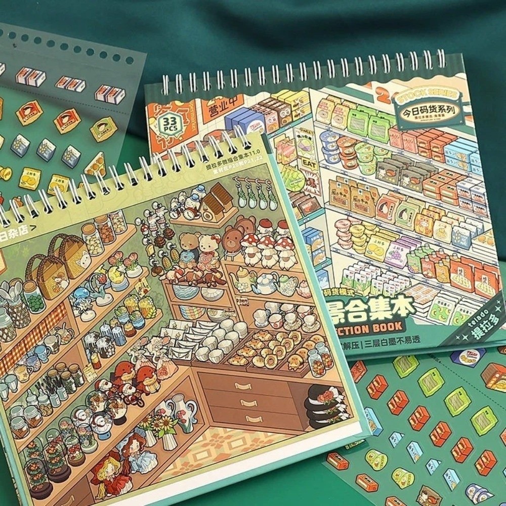Kids Toys 10 Year Old - Stiker Miniatur Seri Toko 10 Adegan