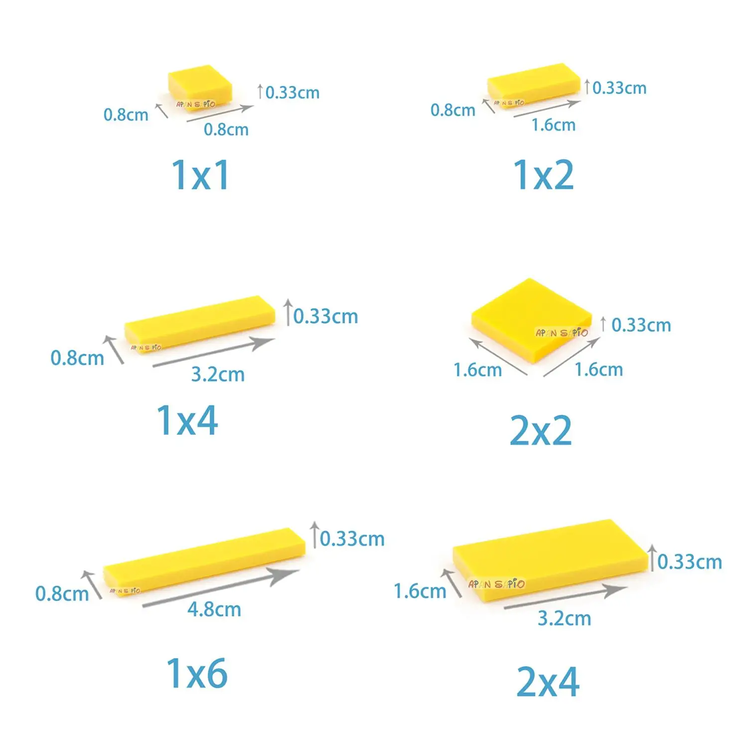 100 buah ubin 1x1 bundar DIY b - Kids Toys Under 100 ulasan dan harga