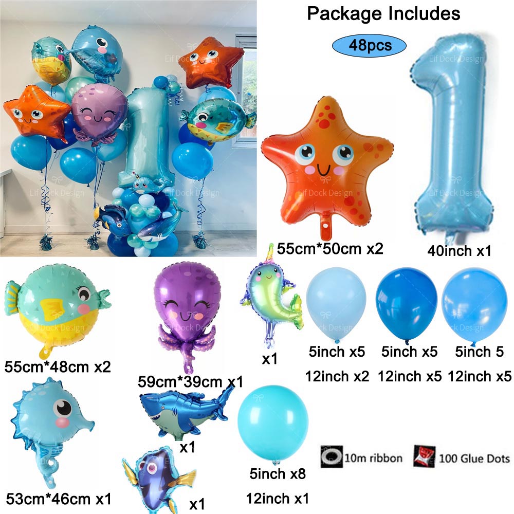 48 Buah Balon Hewan Laut Dunia - Water Balloon Set ulasan dan harga