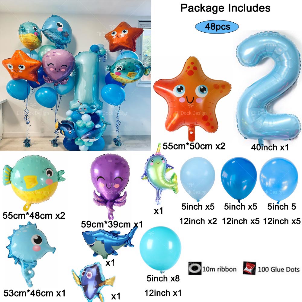 48 Buah Balon Hewan Laut Dunia - Water Balloon Set ulasan dan harga