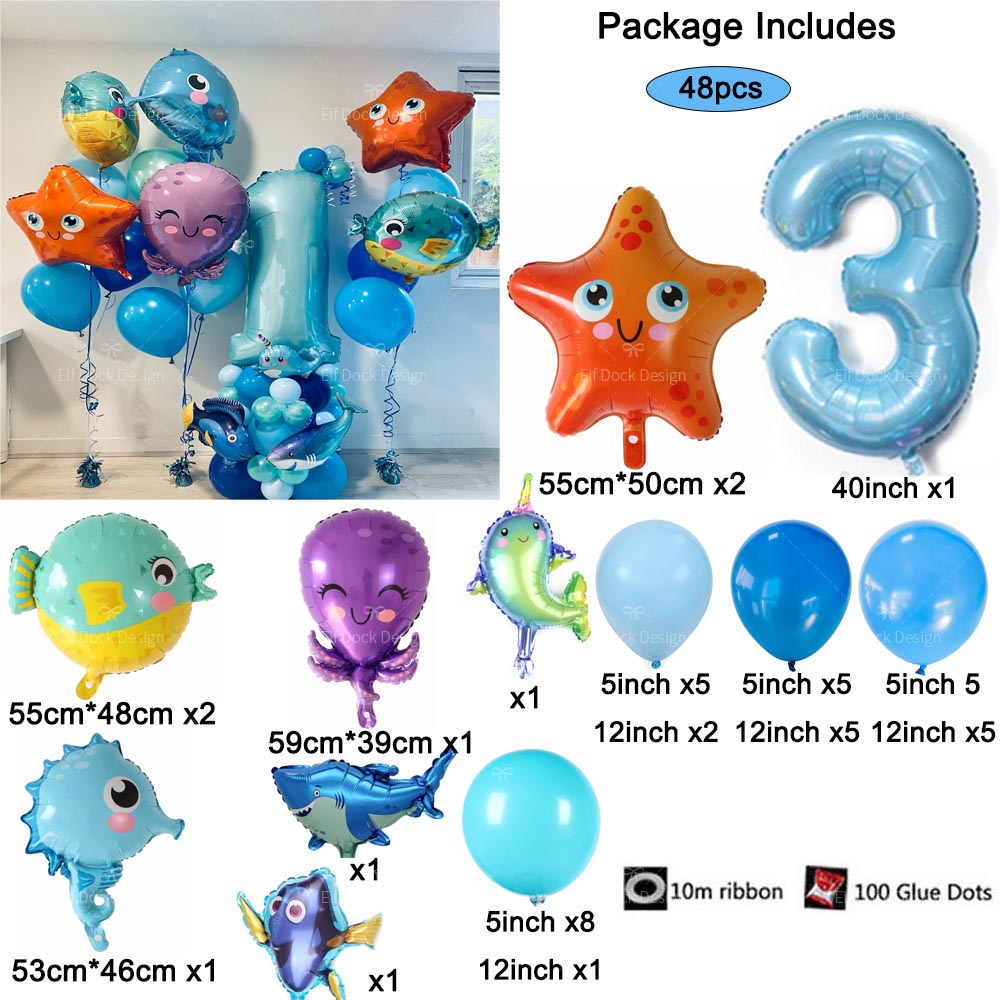 48 Buah Balon Hewan Laut Dunia - Water Balloon Set ulasan dan harga