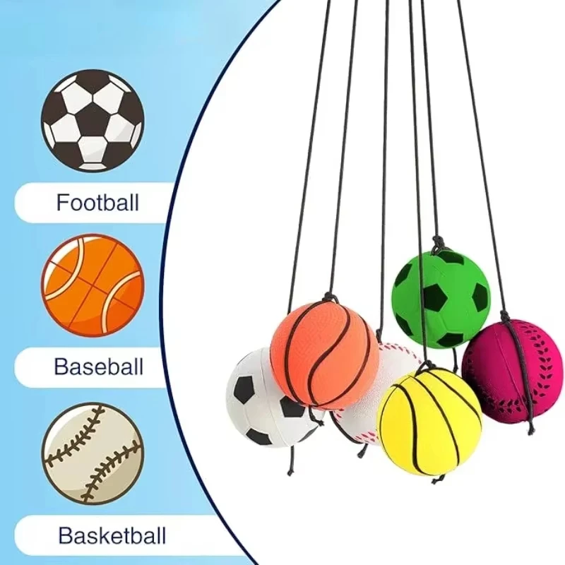 Bola Spons Elastis dengan Tali - Kids Yoga Toys ulasan dan harga