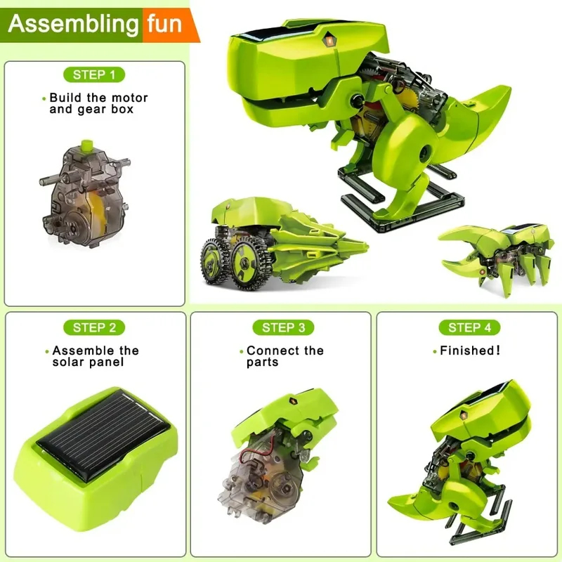 Kit Robot Tenaga Surya 3-in-1, - Kids Toys 10 Year Old ulasan dan harga