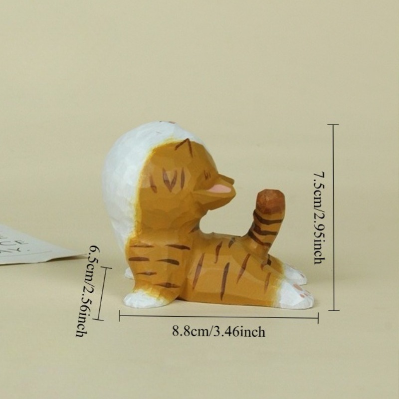 Figur Kucing Kayu Buatan Tanga - Kids Yoga Toys ulasan dan harga