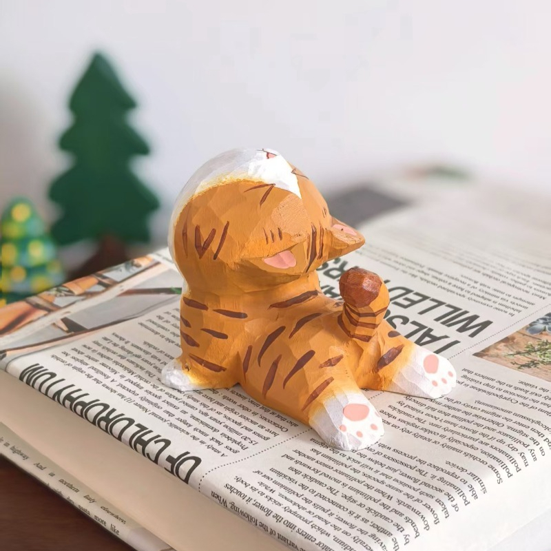 Figur Kucing Kayu Buatan Tanga - Kids Yoga Toys ulasan dan harga